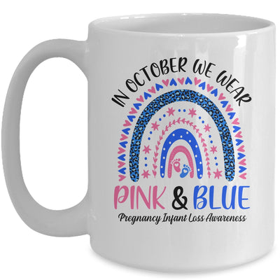 In October We Wear Pink And Blue Pregnancy Infant Loss Mug Coffee Mug | Teecentury.com