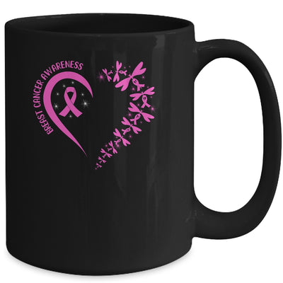 In October We Wear Pink Breast Cancer Awareness Dragonfly Mug Coffee Mug | Teecentury.com