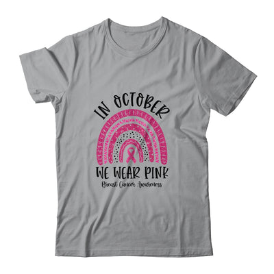 In October We Wear Pink Breast Cancer Awareness Rainbow T-Shirt & Hoodie | Teecentury.com