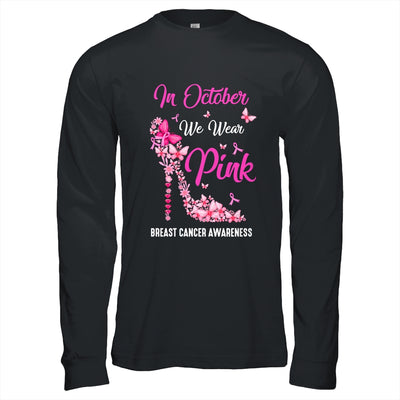 In October We Wear Pink Butterflies Breast Cancer Awareness T-Shirt & Hoodie | Teecentury.com