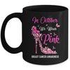 In October We Wear Pink Butterflies Breast Cancer Awareness Mug Coffee Mug | Teecentury.com