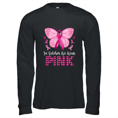 In October We Wear Pink Butterfly Breast Cancer Awareness T-Shirt & Hoodie | Teecentury.com
