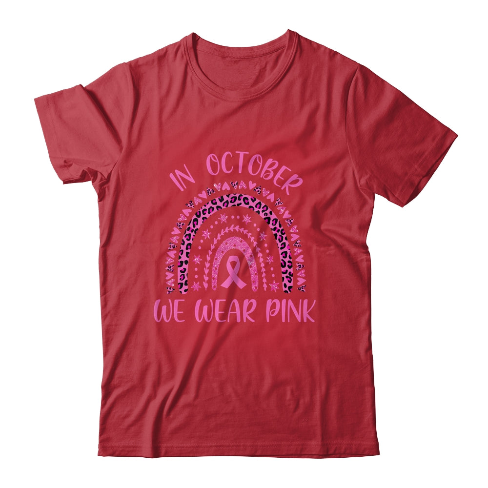 In October We Wear Pink Leopard Breast Cancer Awareness T-Shirt & Hoodie | Teecentury.com