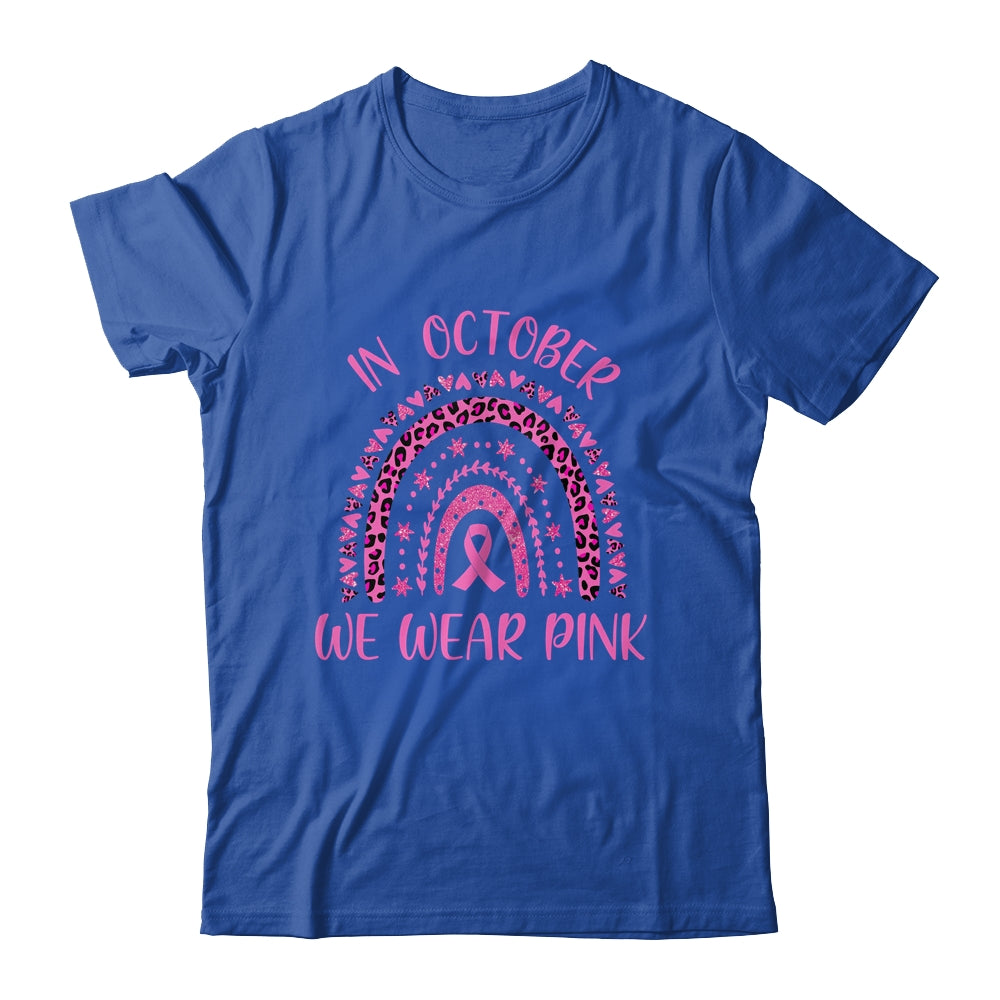 In October We Wear Pink Leopard Breast Cancer Awareness T-Shirt & Hoodie | Teecentury.com