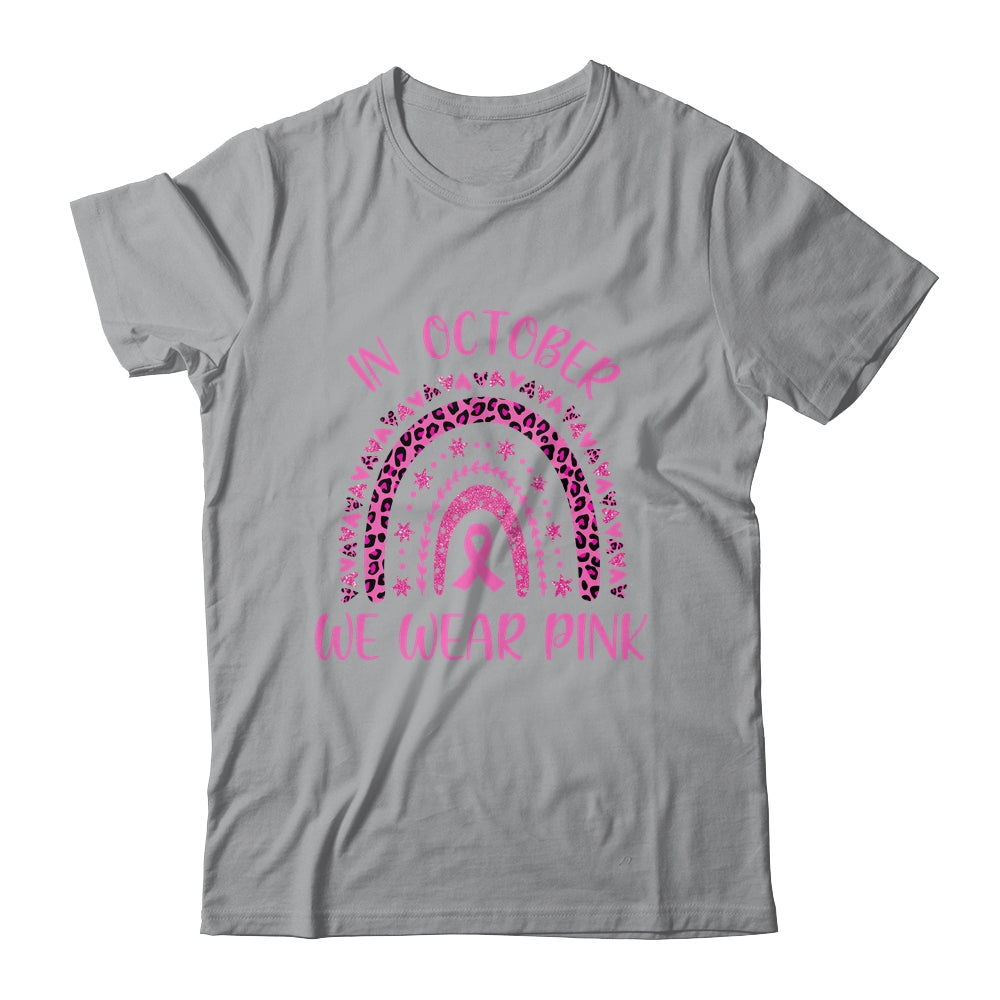 In October We Wear Pink Leopard Breast Cancer Awareness T-Shirt & Hoodie | Teecentury.com
