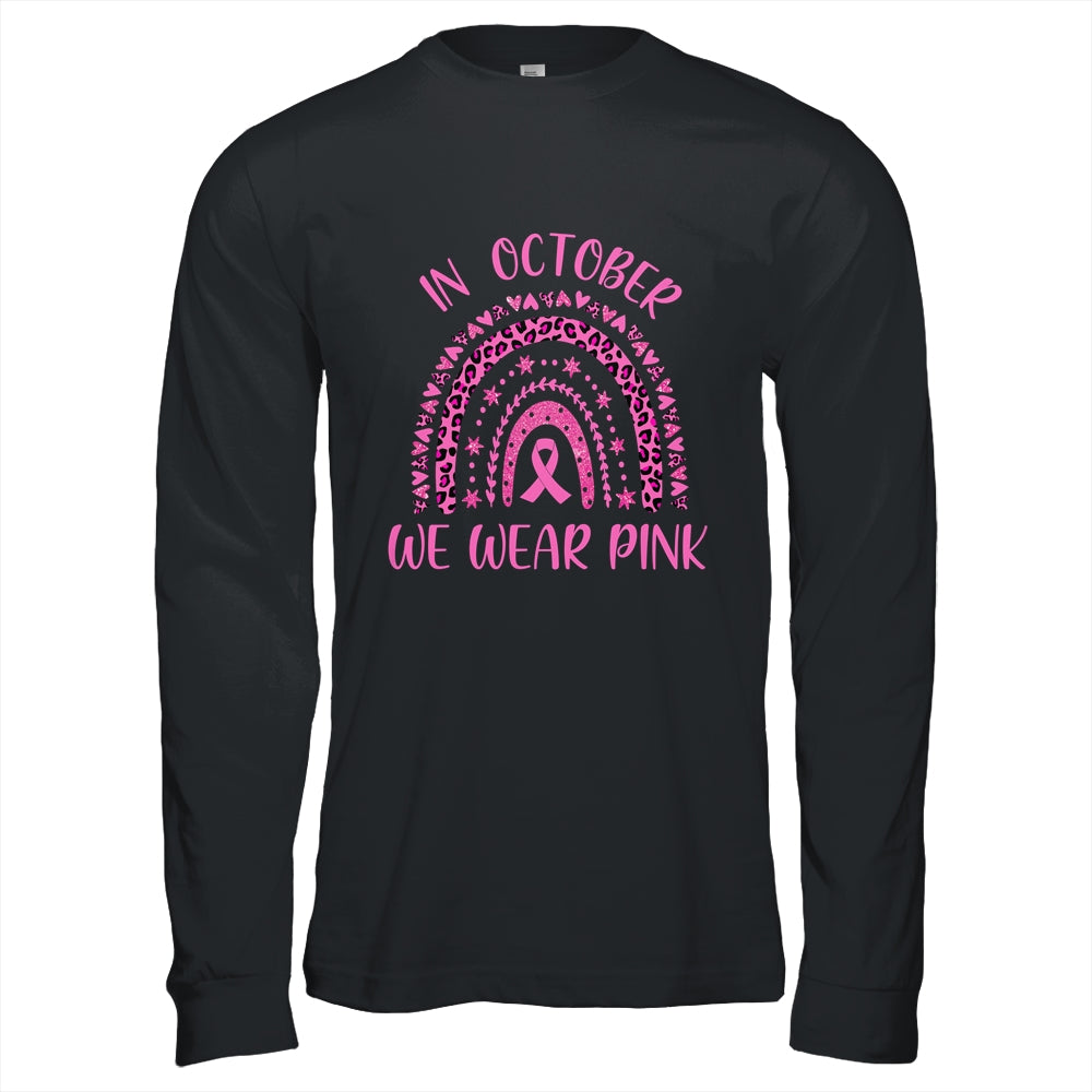 In October We Wear Pink Leopard Breast Cancer Awareness T-Shirt & Hoodie | Teecentury.com