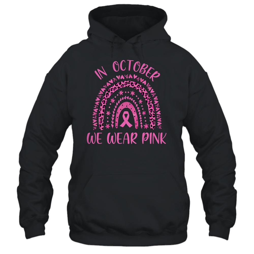 In October We Wear Pink Leopard Breast Cancer Awareness T-Shirt & Hoodie | Teecentury.com