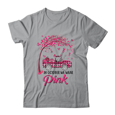 In October We Wear Pink Pumpkin Breast Cancer Awareness T-Shirt & Sweatshirt | Teecentury.com