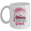 In October We Wear Pink Pumpkin Breast Cancer Awareness Mug Coffee Mug | Teecentury.com