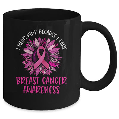 In October We Wear Pink Sunflower Breast Cancer Awareness Mug | teecentury