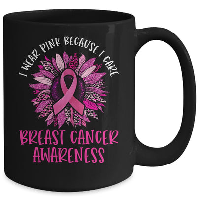 In October We Wear Pink Sunflower Breast Cancer Awareness Mug | teecentury