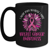 In October We Wear Pink Sunflower Breast Cancer Awareness Mug | teecentury