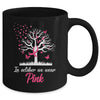 In October We Wear Pink Tree Breast Cancer Awareness Mug | teecentury