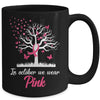 In October We Wear Pink Tree Breast Cancer Awareness Mug | teecentury