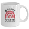 In October We Wear Red Ribbon Week Awareness Rainbow Mug Coffee Mug | Teecentury.com