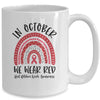 In October We Wear Red Ribbon Week Awareness Rainbow Mug Coffee Mug | Teecentury.com