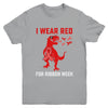 In October We Wear Red Ribbon Week Awareness Trex Dino Kids Youth Shirt | teecentury