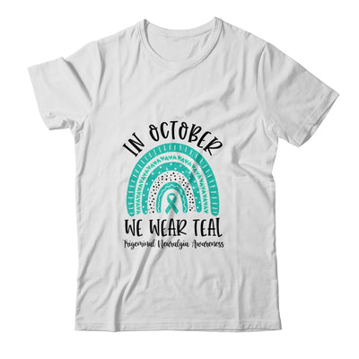 In October We Wear Teal Trigeminal Neuralgia Awareness Rainbow T-Shirt & Hoodie | Teecentury.com