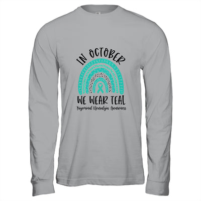 In October We Wear Teal Trigeminal Neuralgia Awareness Rainbow T-Shirt & Hoodie | Teecentury.com