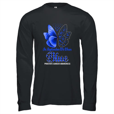 In September We Wear Blue Prostate Cancer Awareness Butterfly T-Shirt & Hoodie | Teecentury.com