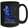 In September We Wear Blue Prostate Cancer Awareness Butterfly Mug Coffee Mug | Teecentury.com