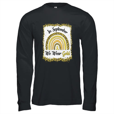 In September We Wear Gold Childhood Cancer Awareness Rainbow T-Shirt & Hoodie | Teecentury.com