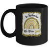 In September We Wear Gold Childhood Cancer Awareness Rainbow Mug Coffee Mug | Teecentury.com