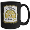In September We Wear Gold Childhood Cancer Awareness Rainbow Mug Coffee Mug | Teecentury.com