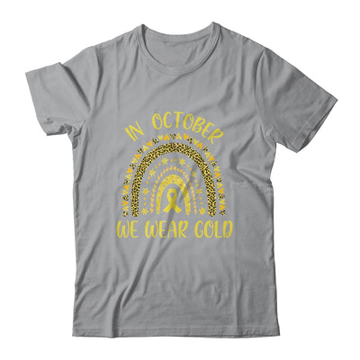 In September We Wear Gold Leopard Childhood Cancer Awareness T-Shirt & Hoodie | Teecentury.com