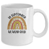 In September We Wear Gold Rainbow Childhood Cancer Awareness Mug Coffee Mug | Teecentury.com