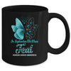 In September We Wear Teal And Purple Suicide Prevention Awareness Butterfly Mug Coffee Mug | Teecentury.com