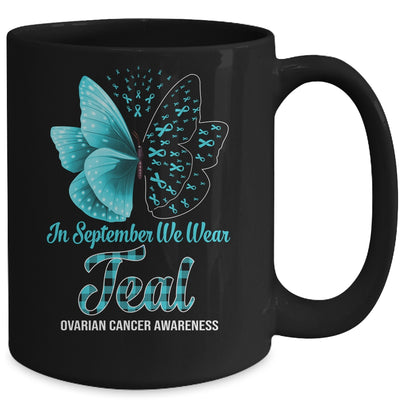 In September We Wear Teal And Purple Suicide Prevention Awareness Butterfly Mug Coffee Mug | Teecentury.com