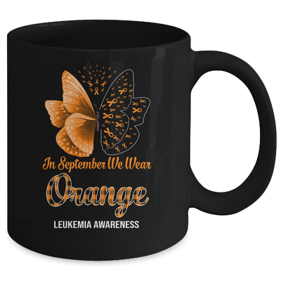 In September We Wear Teal Ovarian Cancer Awareness Butterfly Mug Coffee Mug | Teecentury.com