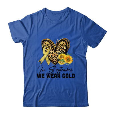 In September Wear Gold Childhood Cancer Awareness Sunflower Shirt & Hoodie | teecentury