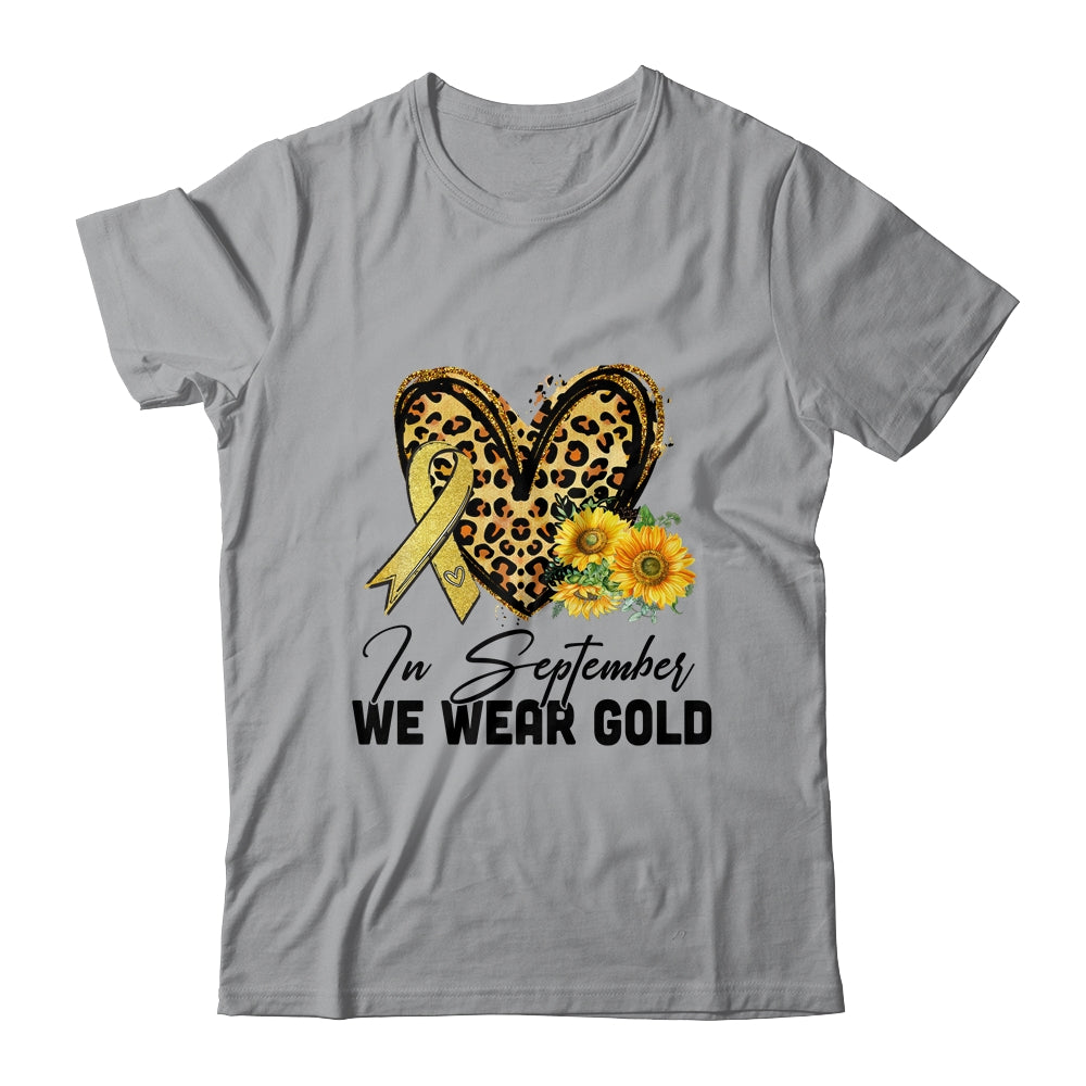 In September Wear Gold Childhood Cancer Awareness Sunflower Shirt & Hoodie | teecentury