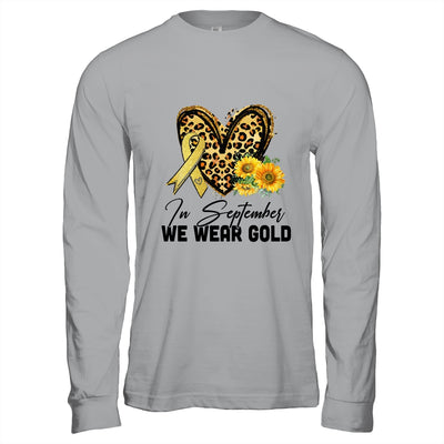 In September Wear Gold Childhood Cancer Awareness Sunflower Shirt & Hoodie | teecentury