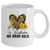 In September Wear Gold Childhood Cancer Awareness Sunflower Mug | teecentury