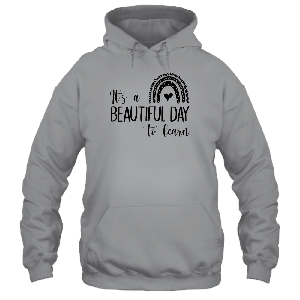 It's A Beautiful Day To Learn Rainbow Heart T-Shirt & Tank Top | Teecentury.com
