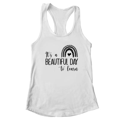 It's A Beautiful Day To Learn Rainbow Heart T-Shirt & Tank Top | Teecentury.com