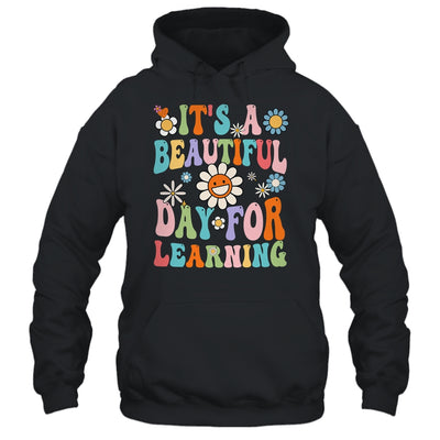 It's Beautiful Day For Learning Retro Teacher Back To School Shirt & Hoodie | teecentury