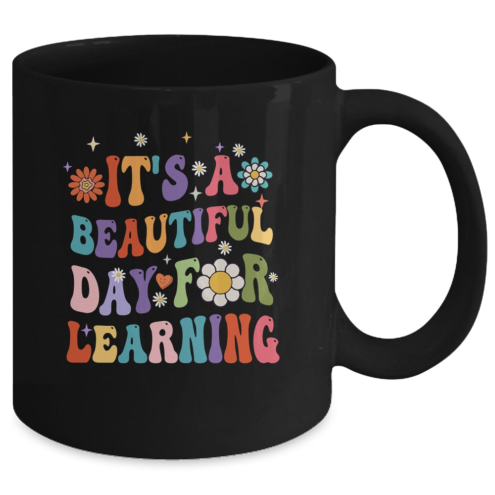 It's Beautiful Day For Learning Teacher Students Groovy Mug | teecentury