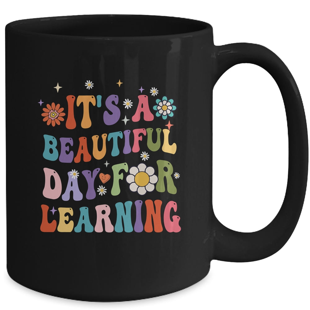 It's Beautiful Day For Learning Teacher Students Groovy Mug | teecentury