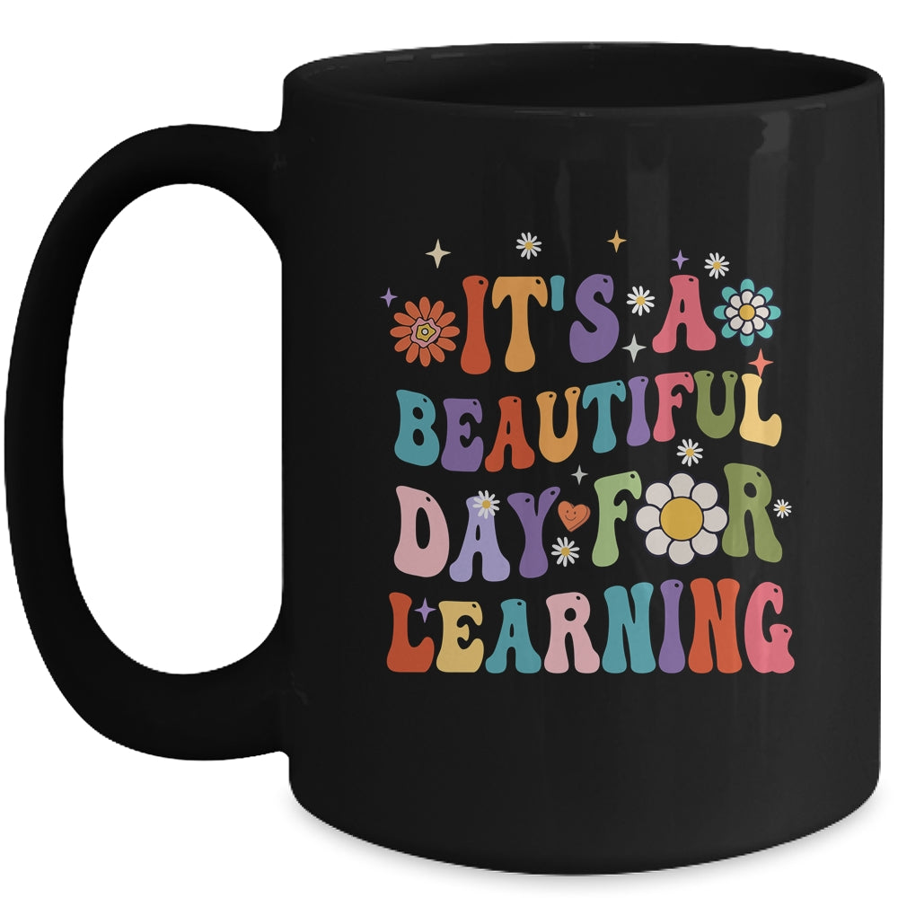 It's Beautiful Day For Learning Teacher Students Groovy Mug | teecentury