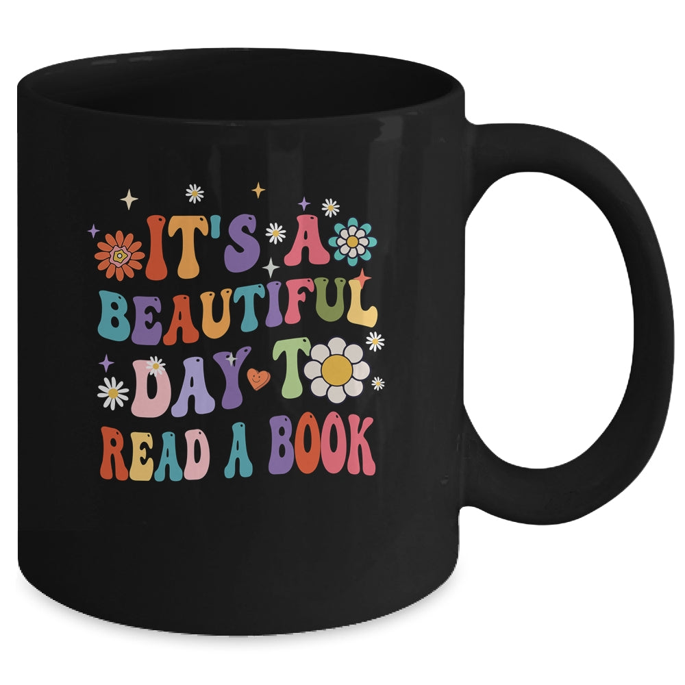 It's Beautiful Day To Read A Book Retro Teacher Students Mug | teecentury