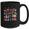 It's Beautiful Day To Read A Book Retro Teacher Students Mug | teecentury