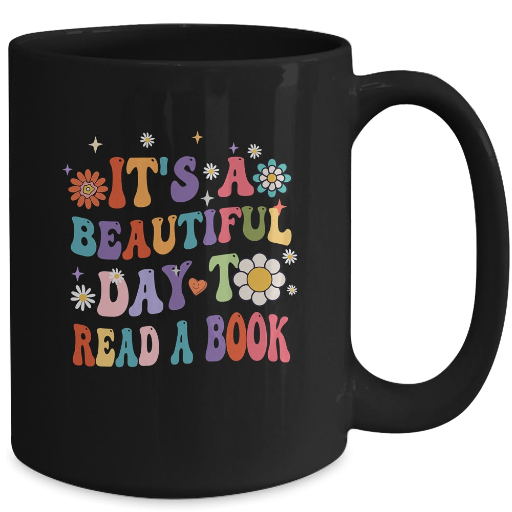 It's Beautiful Day To Read A Book Retro Teacher Students Mug | teecentury