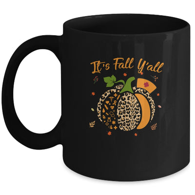 It's Fall Y'all Pumpkin Leopard Nurse Halloween Gift Mug Coffee Mug | Teecentury.com