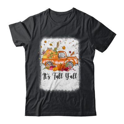 It's Fall Y'all Pumpkin Truck Autumn Tree Bleached Leopard Shirt & Long Sleeve | teecentury
