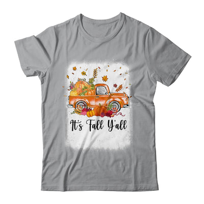 It's Fall Y'all Pumpkin Truck Autumn Tree Bleached Leopard Shirt & Long Sleeve | teecentury