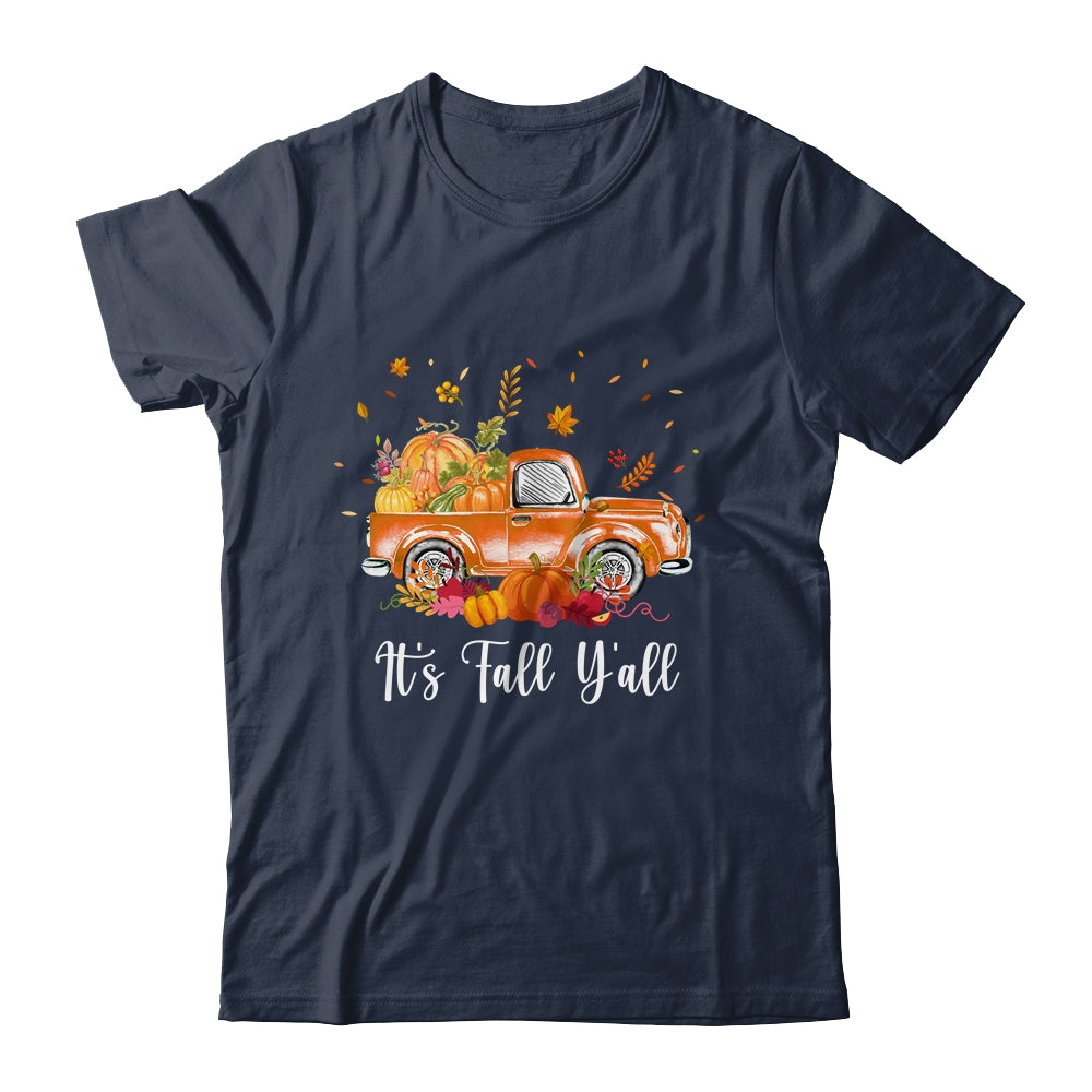 It's Fall Y'all Pumpkin Truck Autumn Tree Hello Fall Women Shirt & Long Sleeve | teecentury